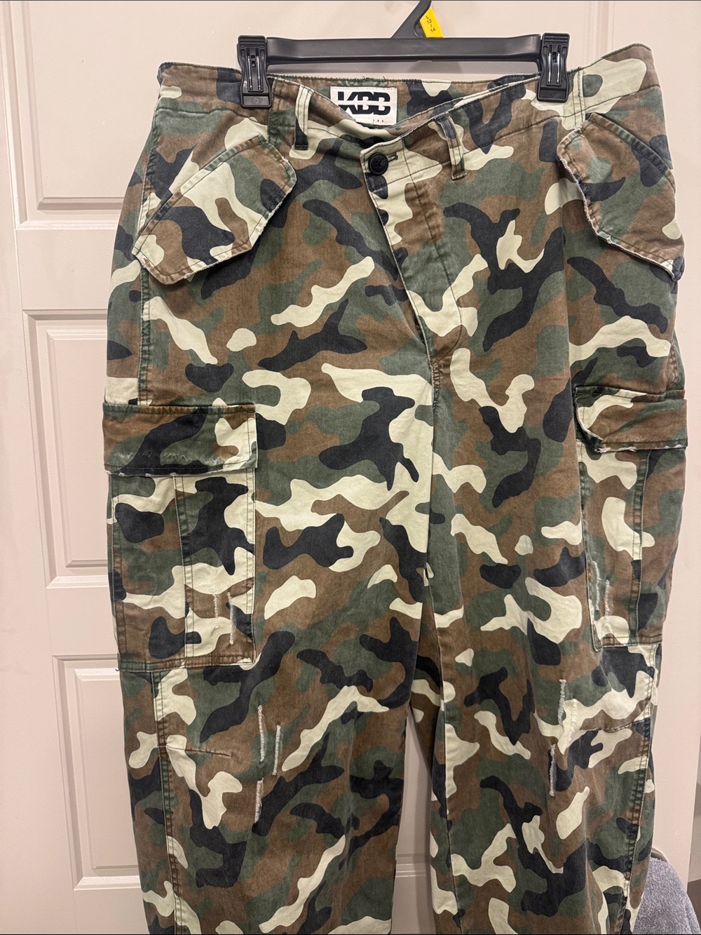 NWT Distressed Camo Cargo Joggers in Green Camouflage KBB By Kahlana